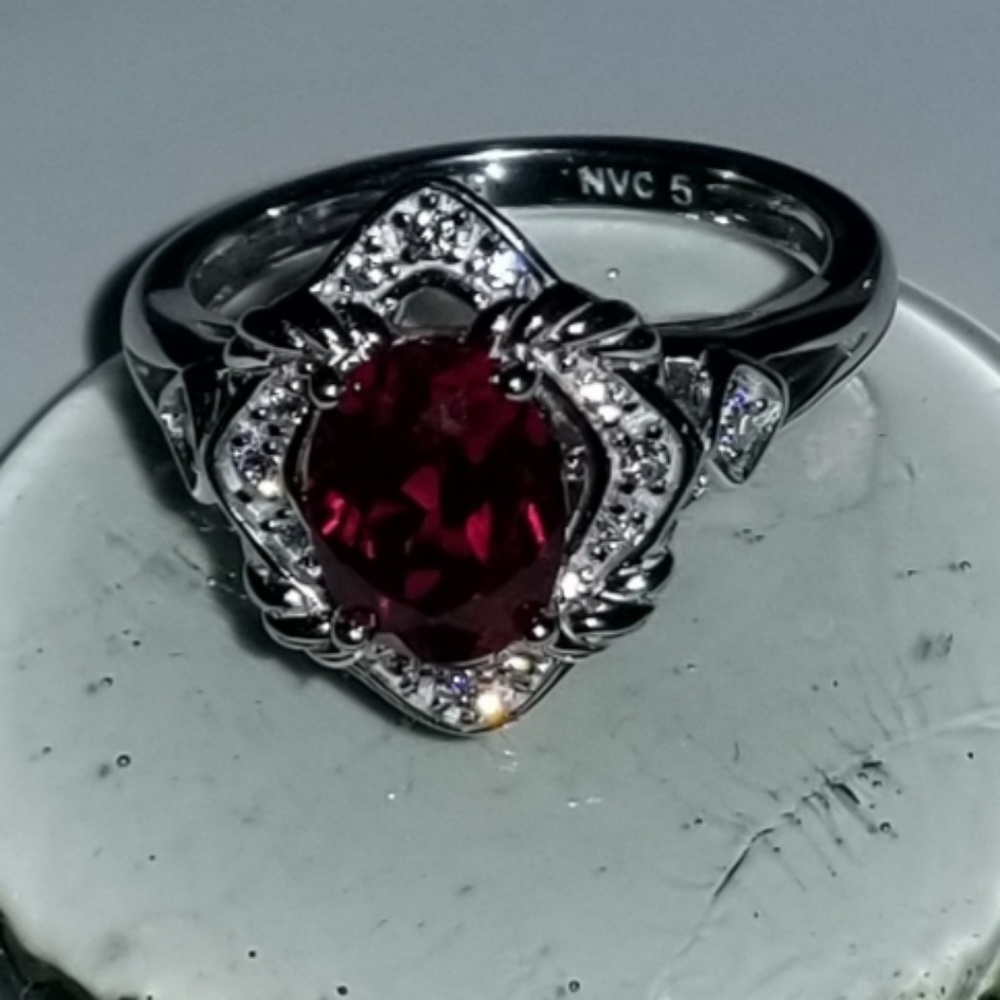 Garnett Sterling Silver Ring